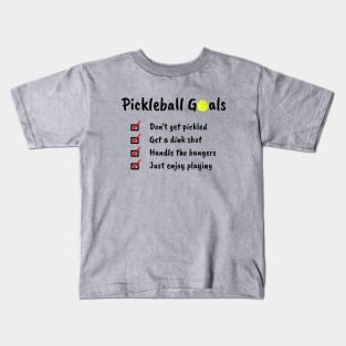 Pickleball Goals Kids T-Shirt